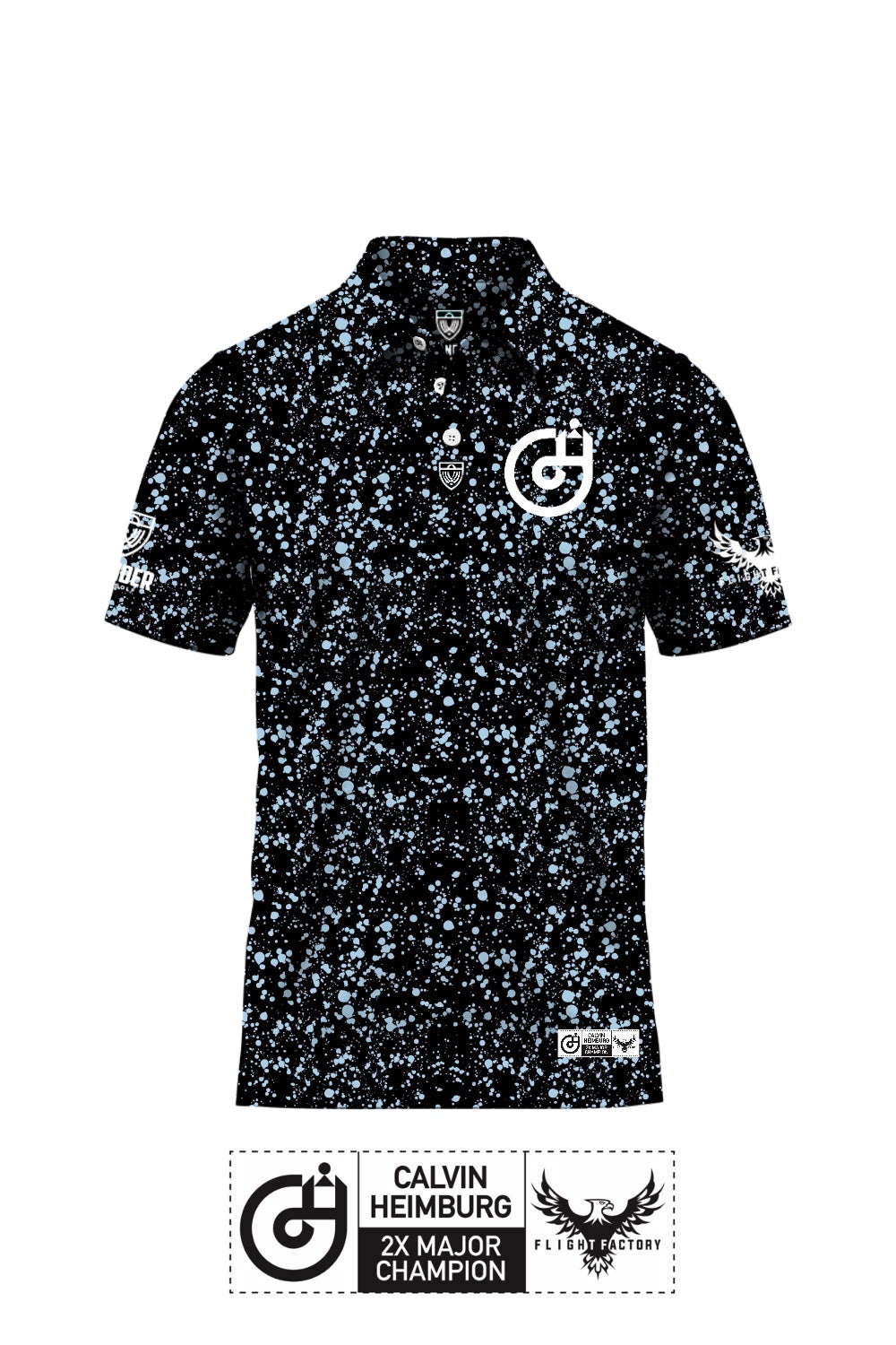 Calvin Heimburg 2026 Polo - 2x Major Champion Black Splatter (PRE-ORDER)