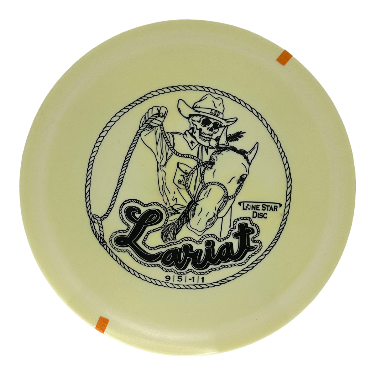 Lone Star Disc Lima Lariat - Skeleton Cowboy