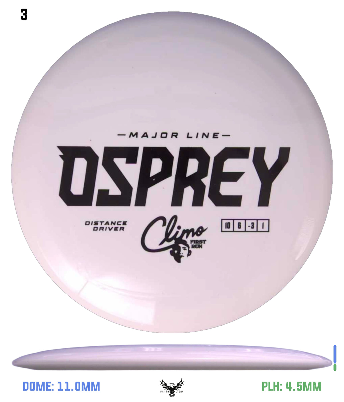 Climo Disc Golf Major Line Osprey - First Run