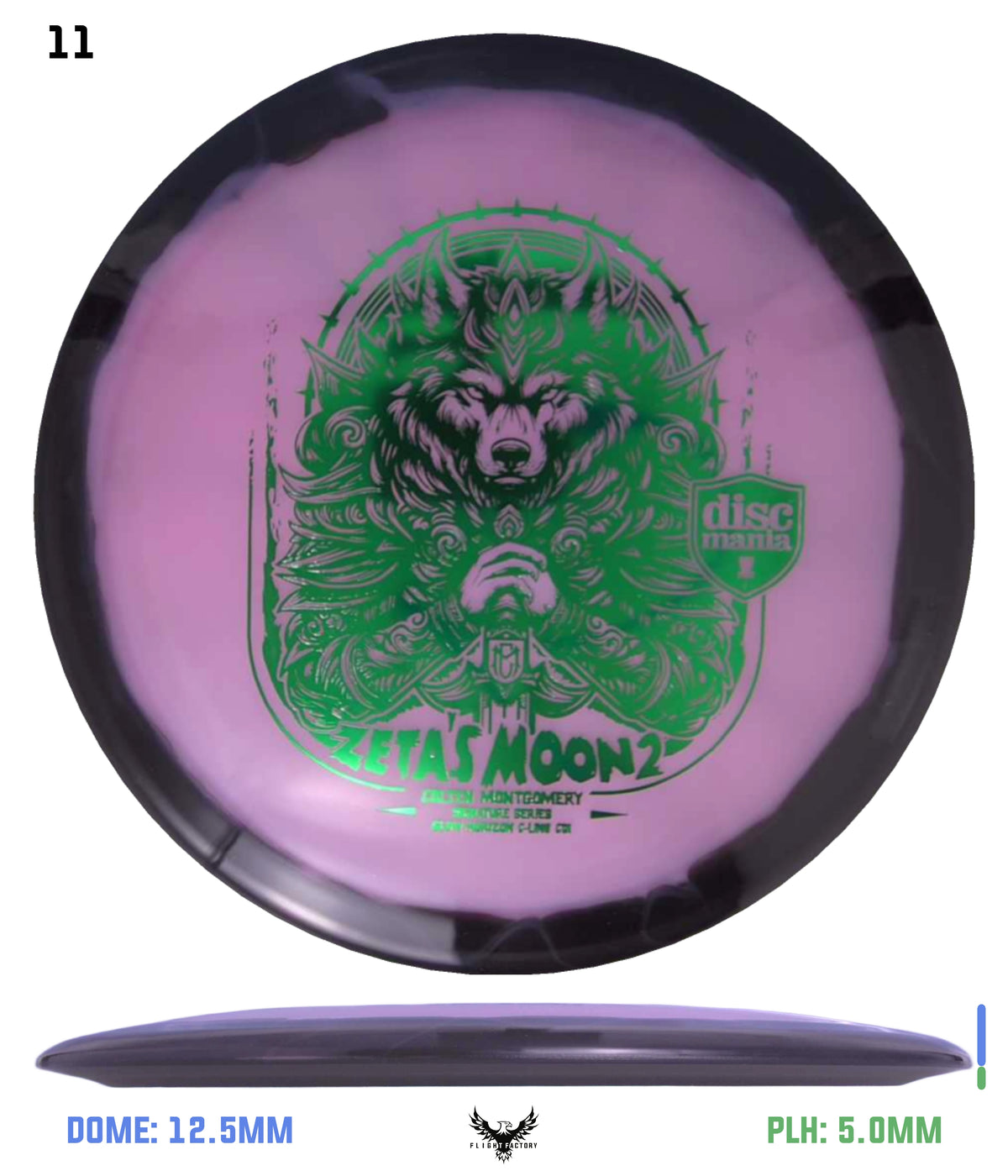 Discmania Zeta&#39;s Moon 2 Colten Montgomery Signature Series Glow Horizon C-Line CD1
