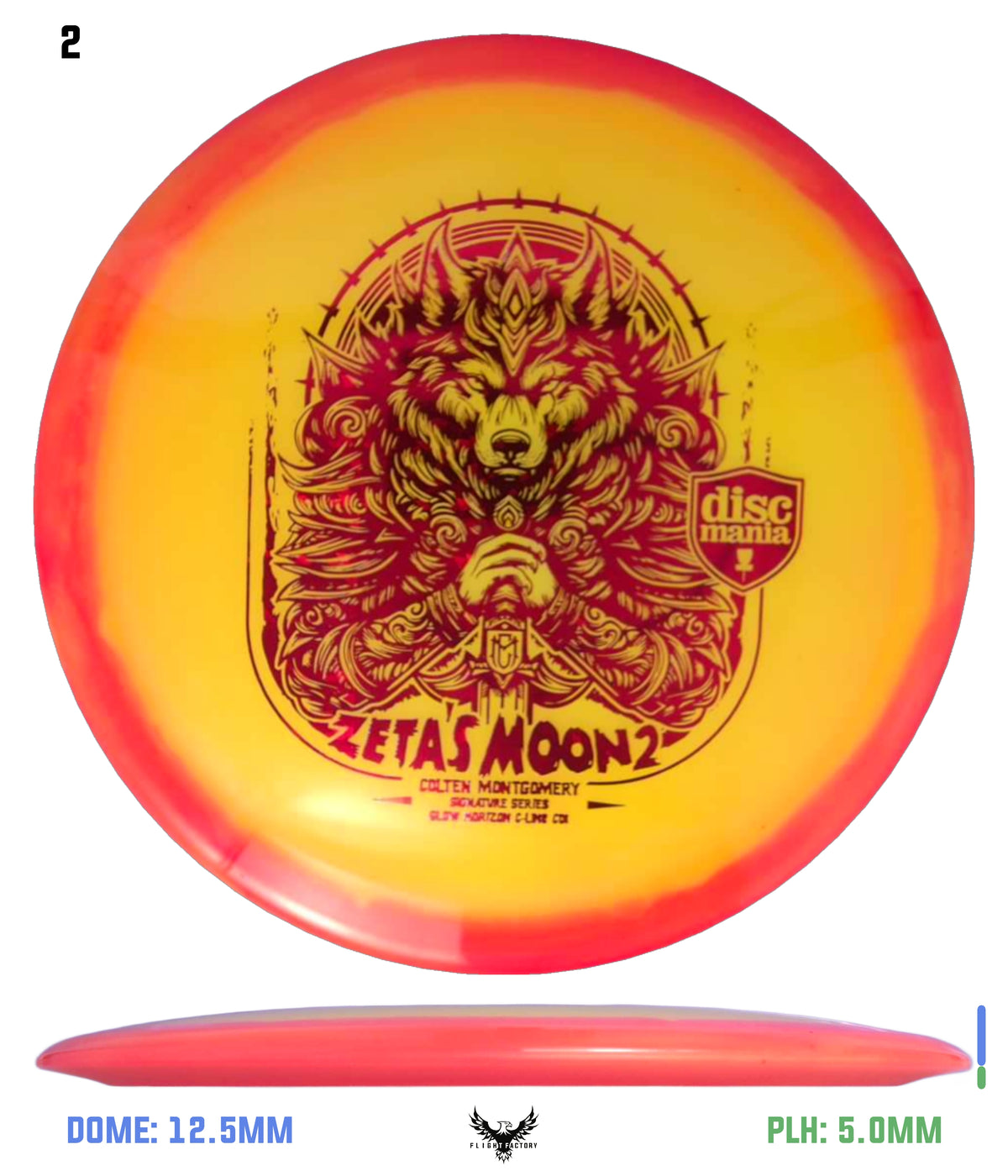 Discmania Zeta&#39;s Moon 2 Colten Montgomery Signature Series Glow Horizon C-Line CD1