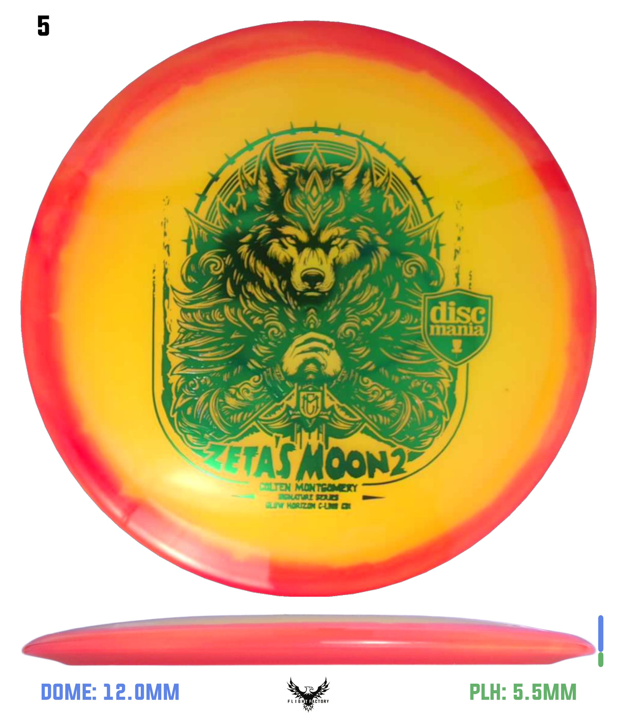 Discmania Zeta&#39;s Moon 2 Colten Montgomery Signature Series Glow Horizon C-Line CD1