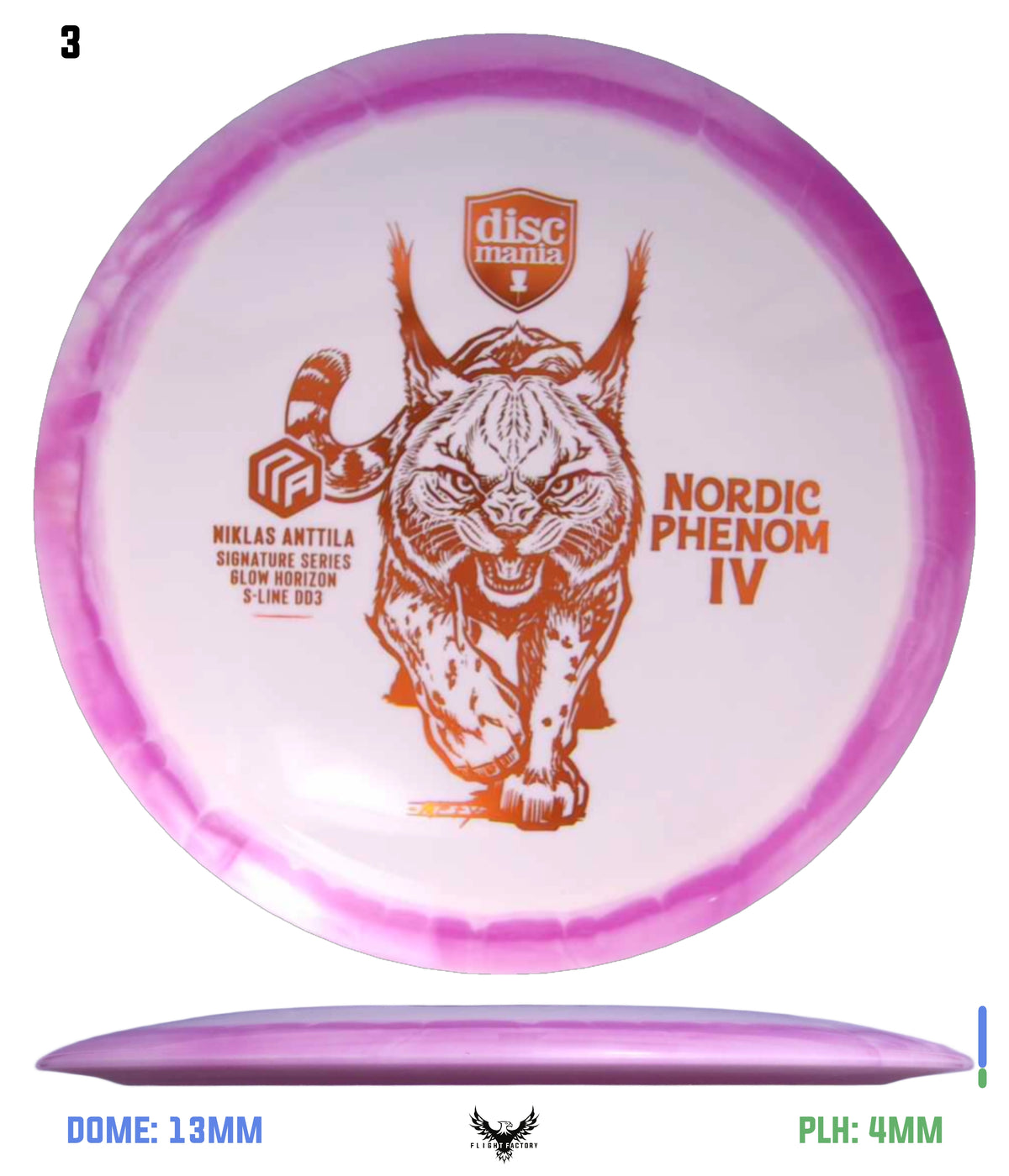 Discmania Nordic Phenom 4 Niklas Anttila Signature Series Glow Horizon S-Line DD3