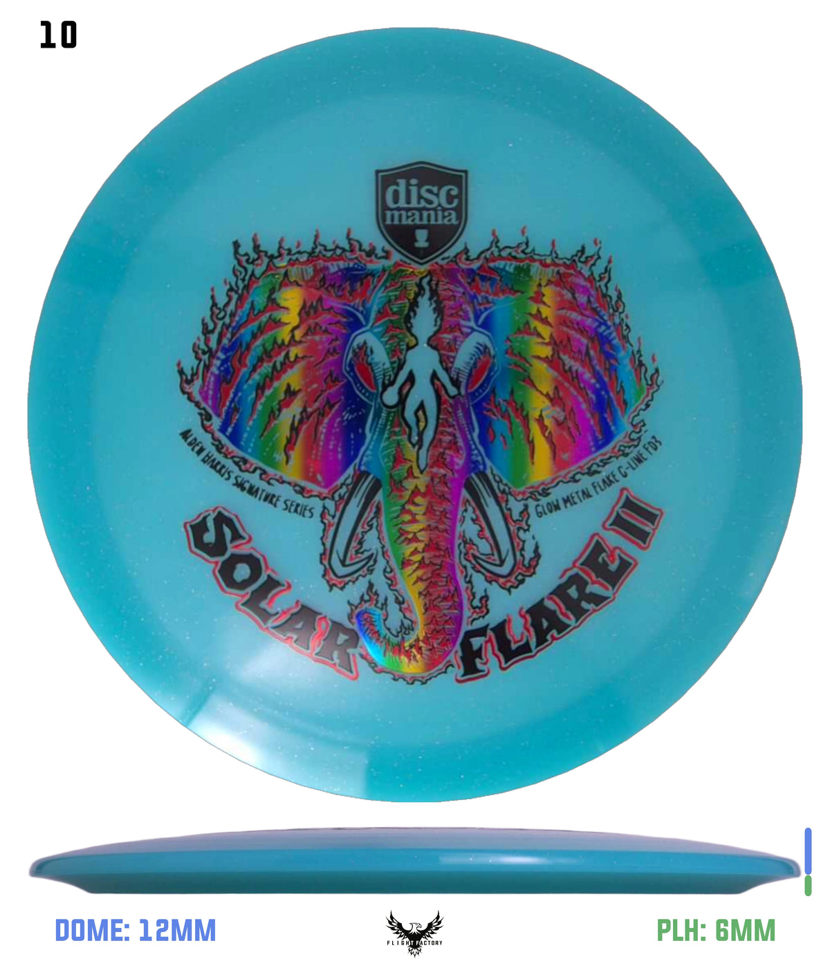 Discmania Solar Flare Color Glow Metal Flake C-Line FD3 - Alden Harris (2025)