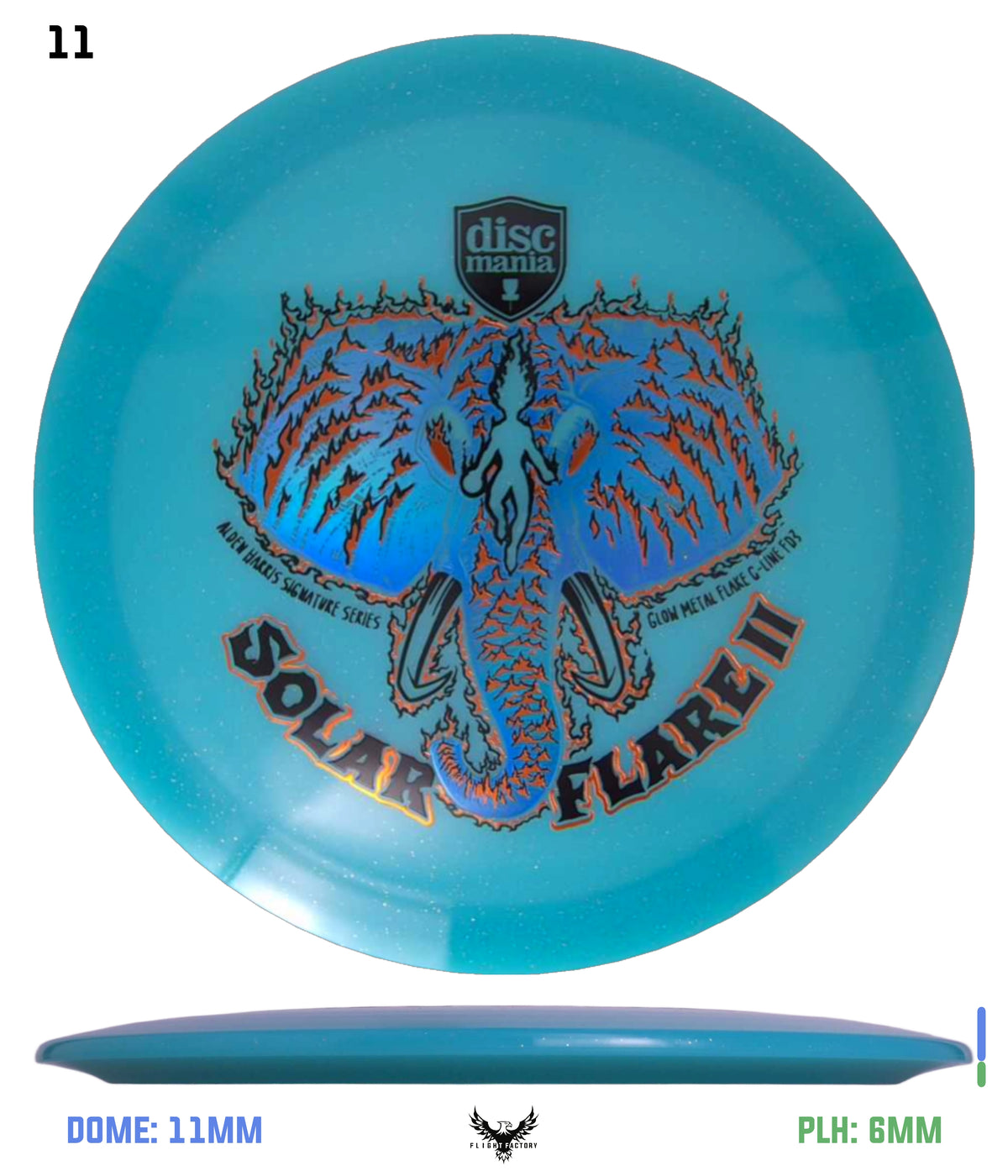 Discmania Solar Flare Color Glow Metal Flake C-Line FD3 - Alden Harris (2025)