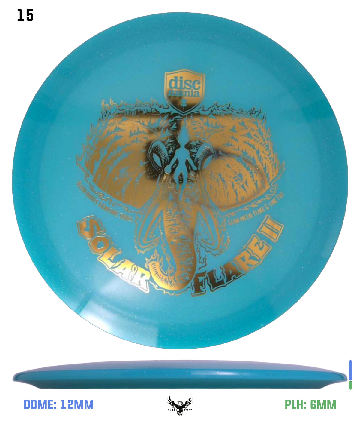 Discmania Solar Flare Color Glow Metal Flake C-Line FD3 - Alden Harris (2025)