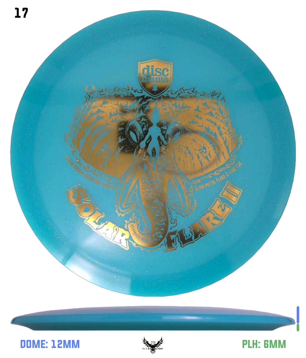 Discmania Solar Flare Color Glow Metal Flake C-Line FD3 - Alden Harris (2025)