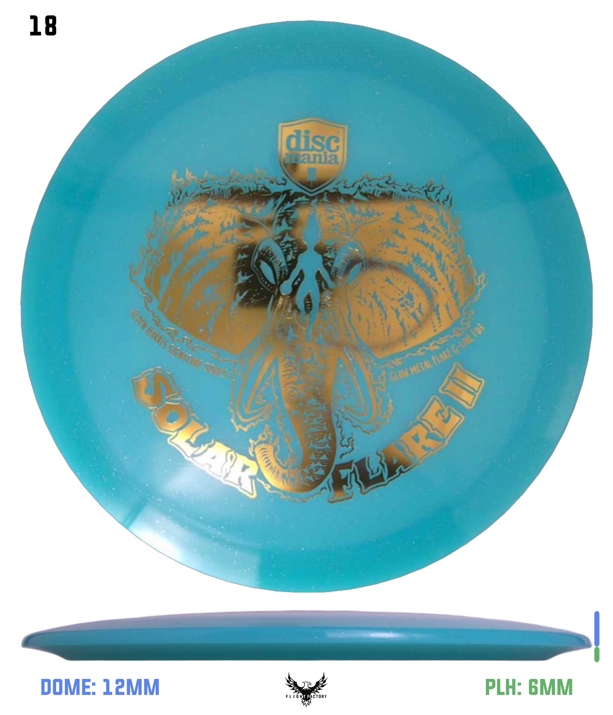 Discmania Solar Flare Color Glow Metal Flake C-Line FD3 - Alden Harris (2025)