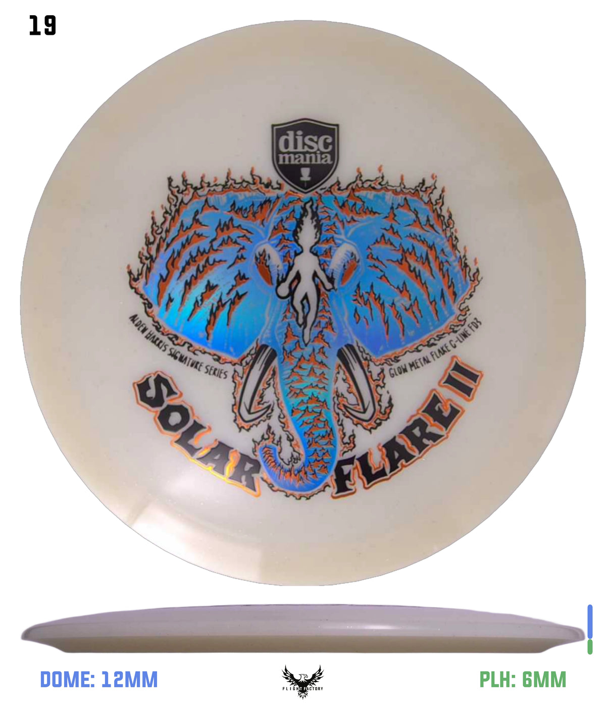 Discmania Solar Flare Color Glow Metal Flake C-Line FD3 - Alden Harris (2025)
