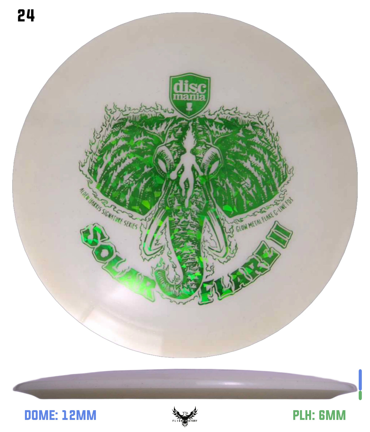 Discmania Solar Flare Color Glow Metal Flake C-Line FD3 - Alden Harris (2025)