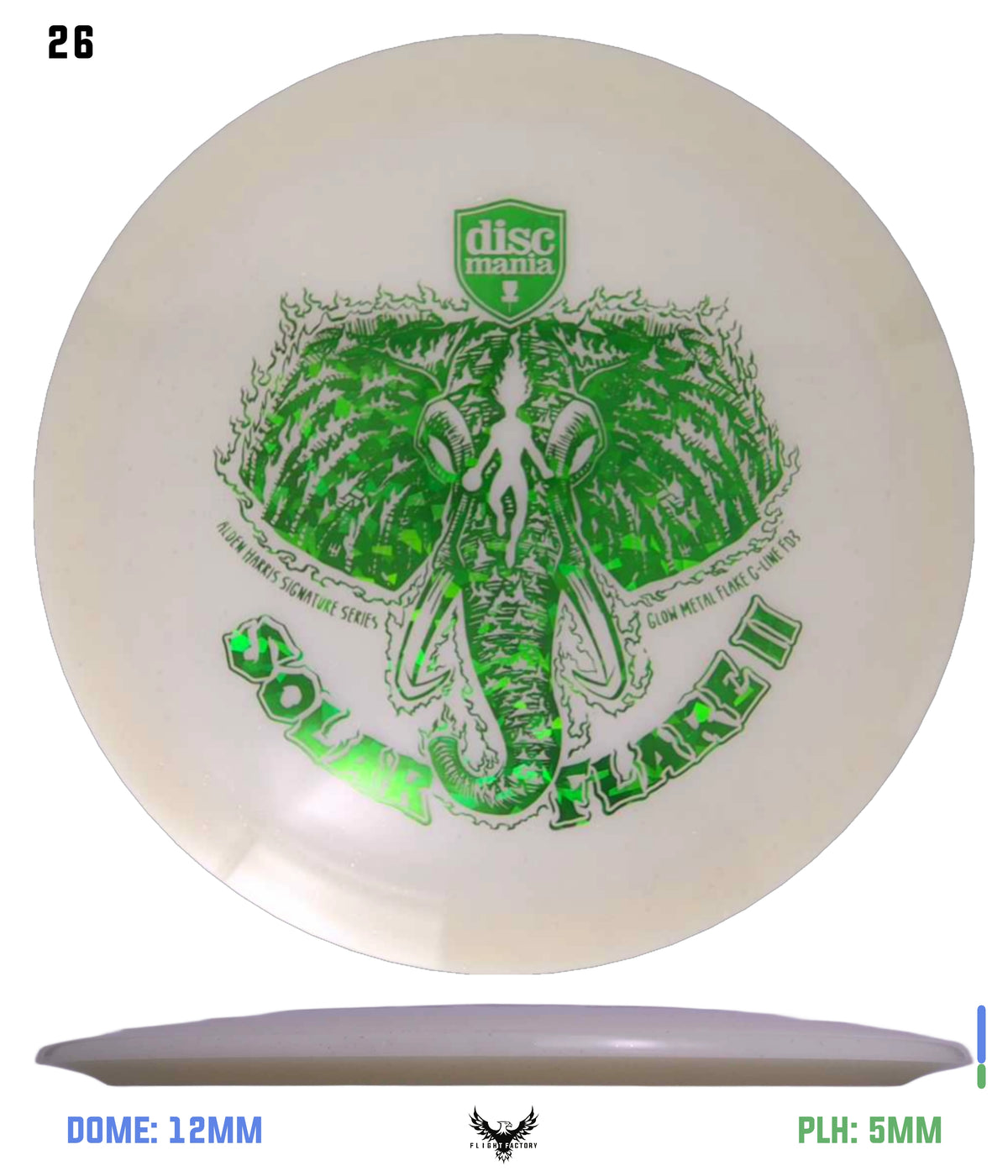 Discmania Solar Flare Color Glow Metal Flake C-Line FD3 - Alden Harris (2025)