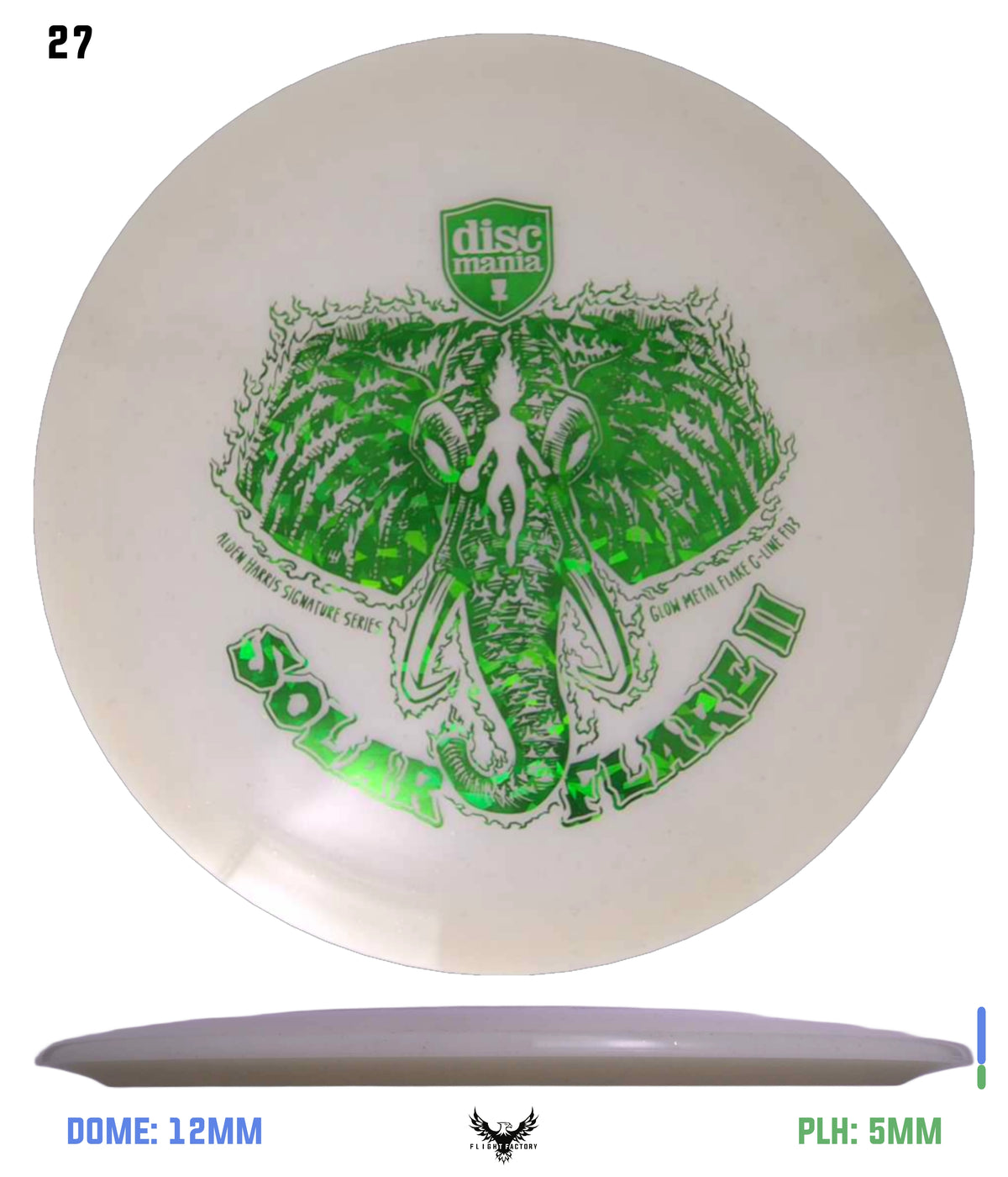 Discmania Solar Flare Color Glow Metal Flake C-Line FD3 - Alden Harris (2025)