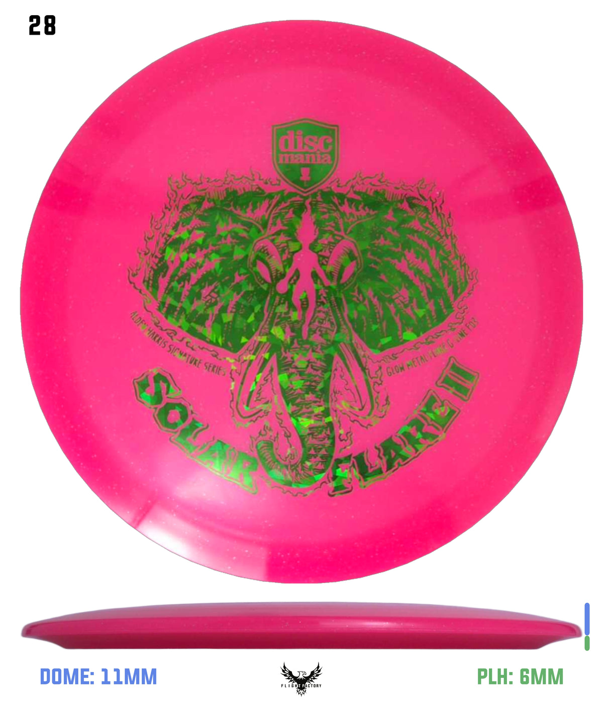 Discmania Solar Flare Color Glow Metal Flake C-Line FD3 - Alden Harris (2025)