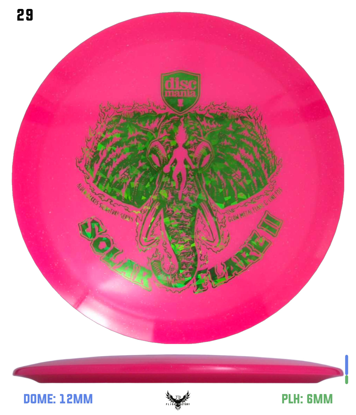 Discmania Solar Flare Color Glow Metal Flake C-Line FD3 - Alden Harris (2025)