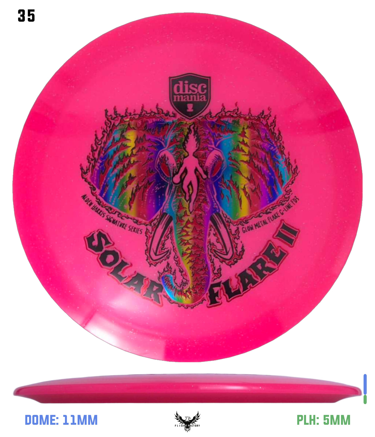 Discmania Solar Flare Color Glow Metal Flake C-Line FD3 - Alden Harris (2025)