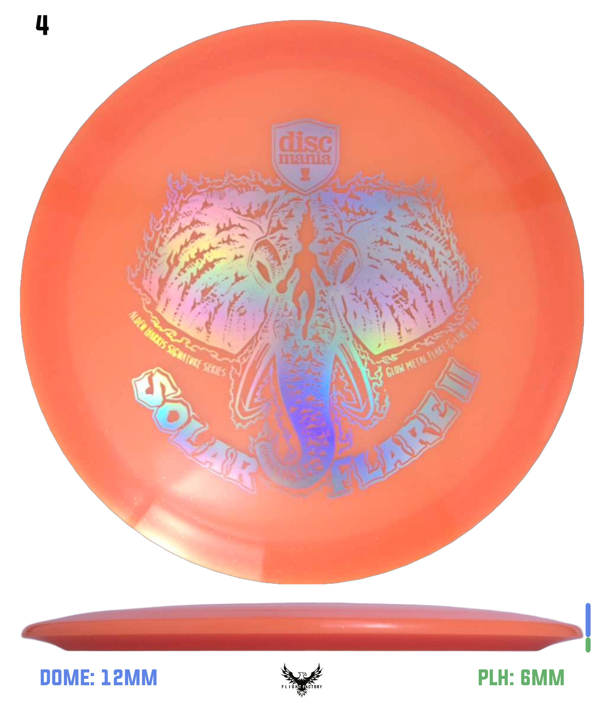 Discmania Solar Flare Color Glow Metal Flake C-Line FD3 - Alden Harris (2025)
