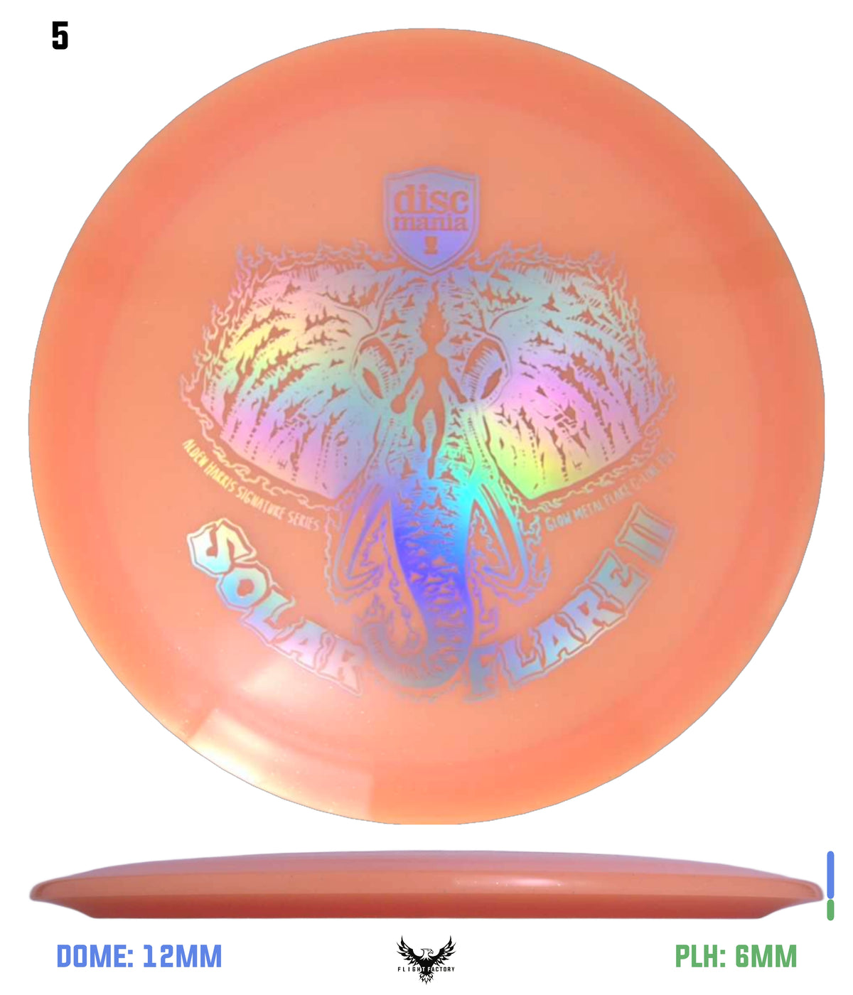 Discmania Solar Flare Color Glow Metal Flake C-Line FD3 - Alden Harris (2025)
