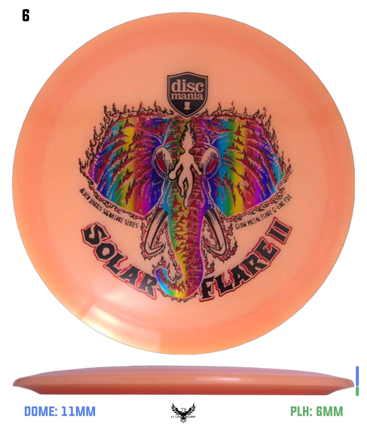 Discmania Solar Flare Color Glow Metal Flake C-Line FD3 - Alden Harris (2025)