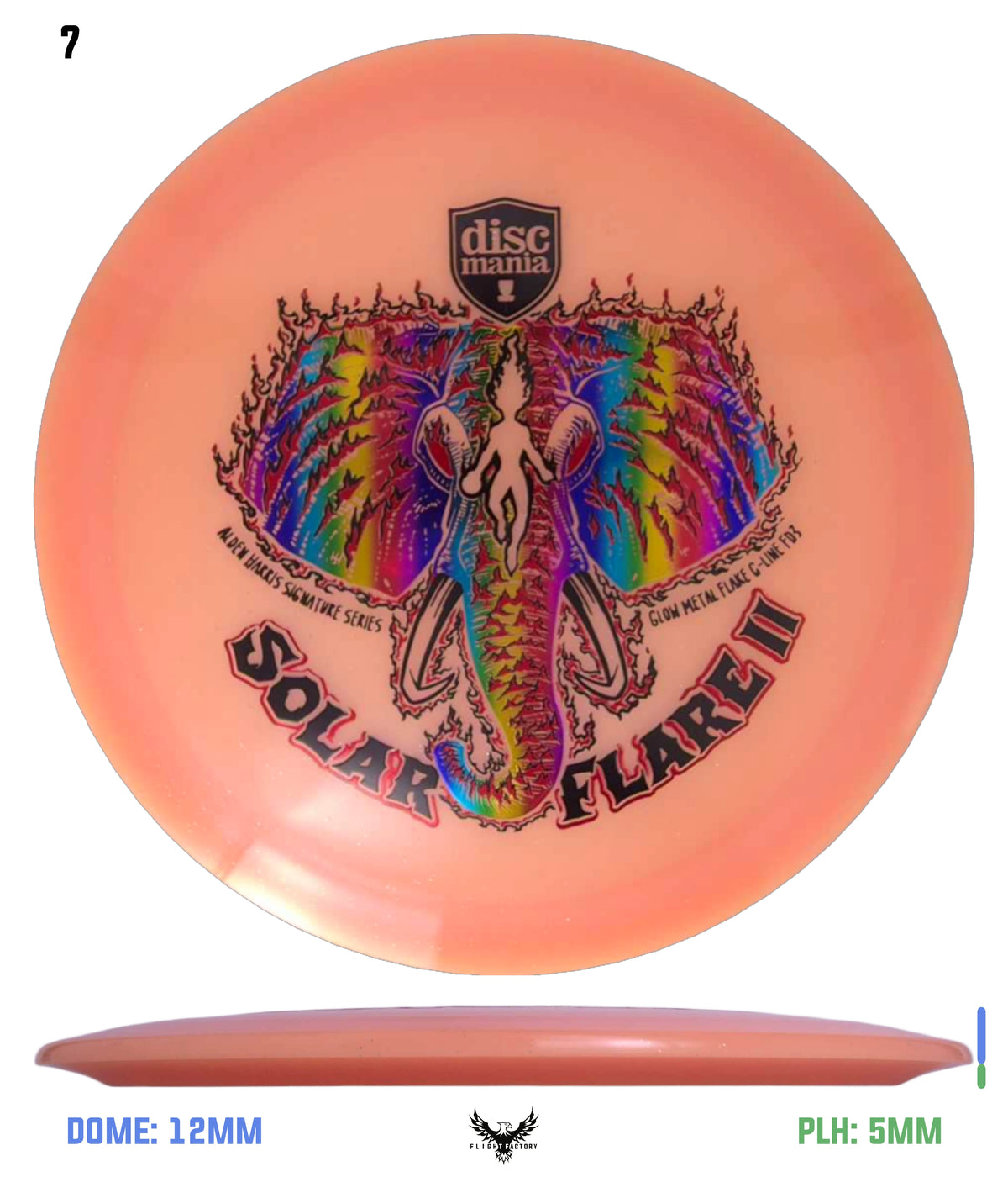 Discmania Solar Flare Color Glow Metal Flake C-Line FD3 - Alden Harris (2025)