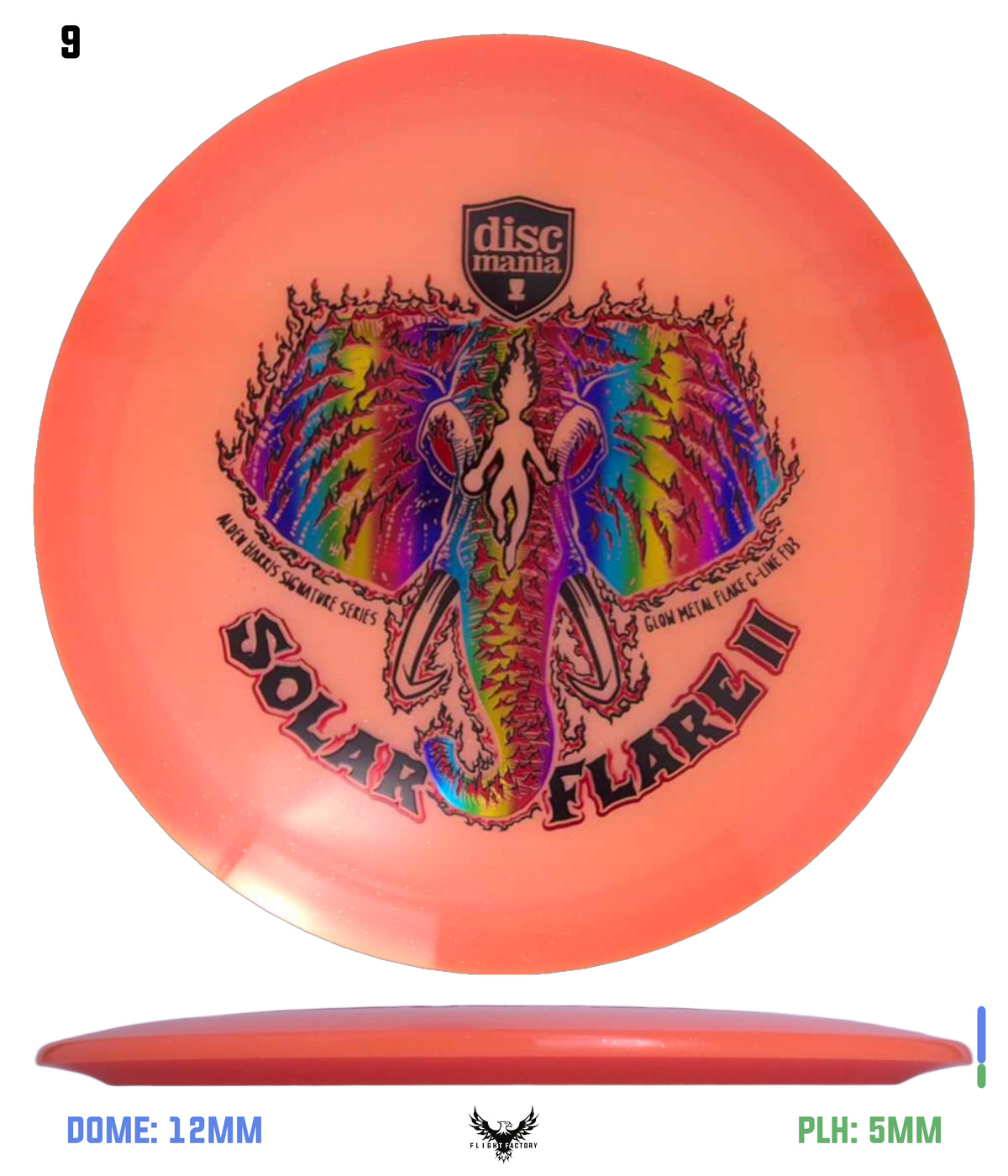 Discmania Solar Flare Color Glow Metal Flake C-Line FD3 - Alden Harris (2025)
