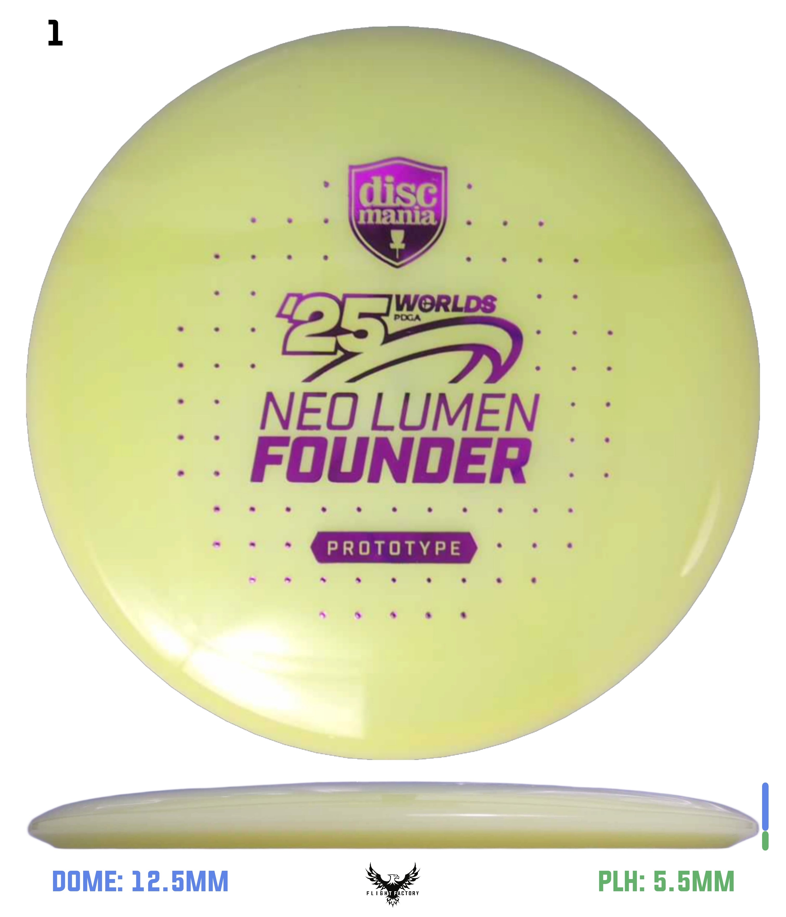 Discmania Prototype Neo Lumen Founder - Pro Worlds 2025 - Flight