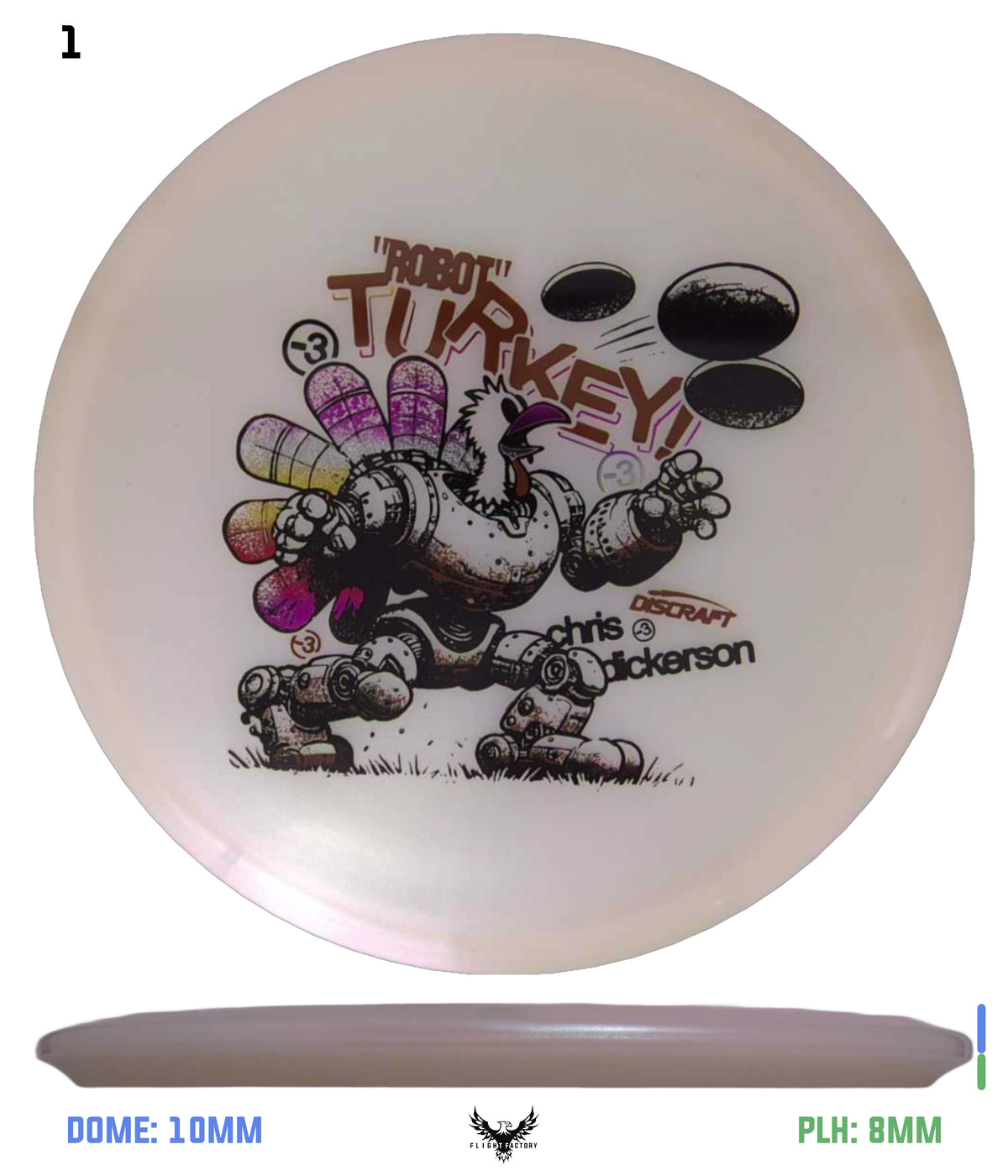 Discraft Tri-Foil Colorshift Z Buzzz - Chris Dickerson Robot Turkey
