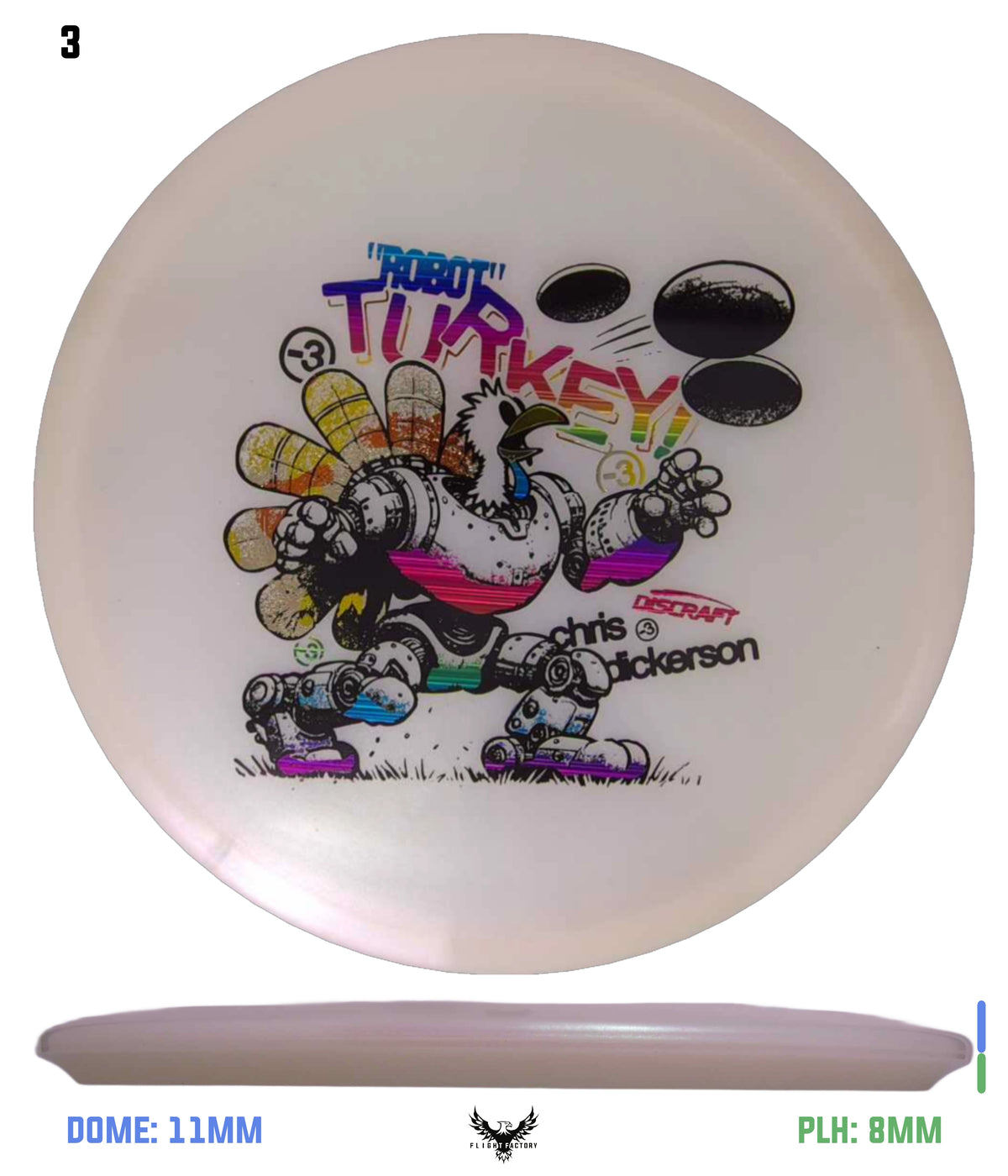 Discraft Tri-Foil Colorshift Z Buzzz - Chris Dickerson Robot Turkey