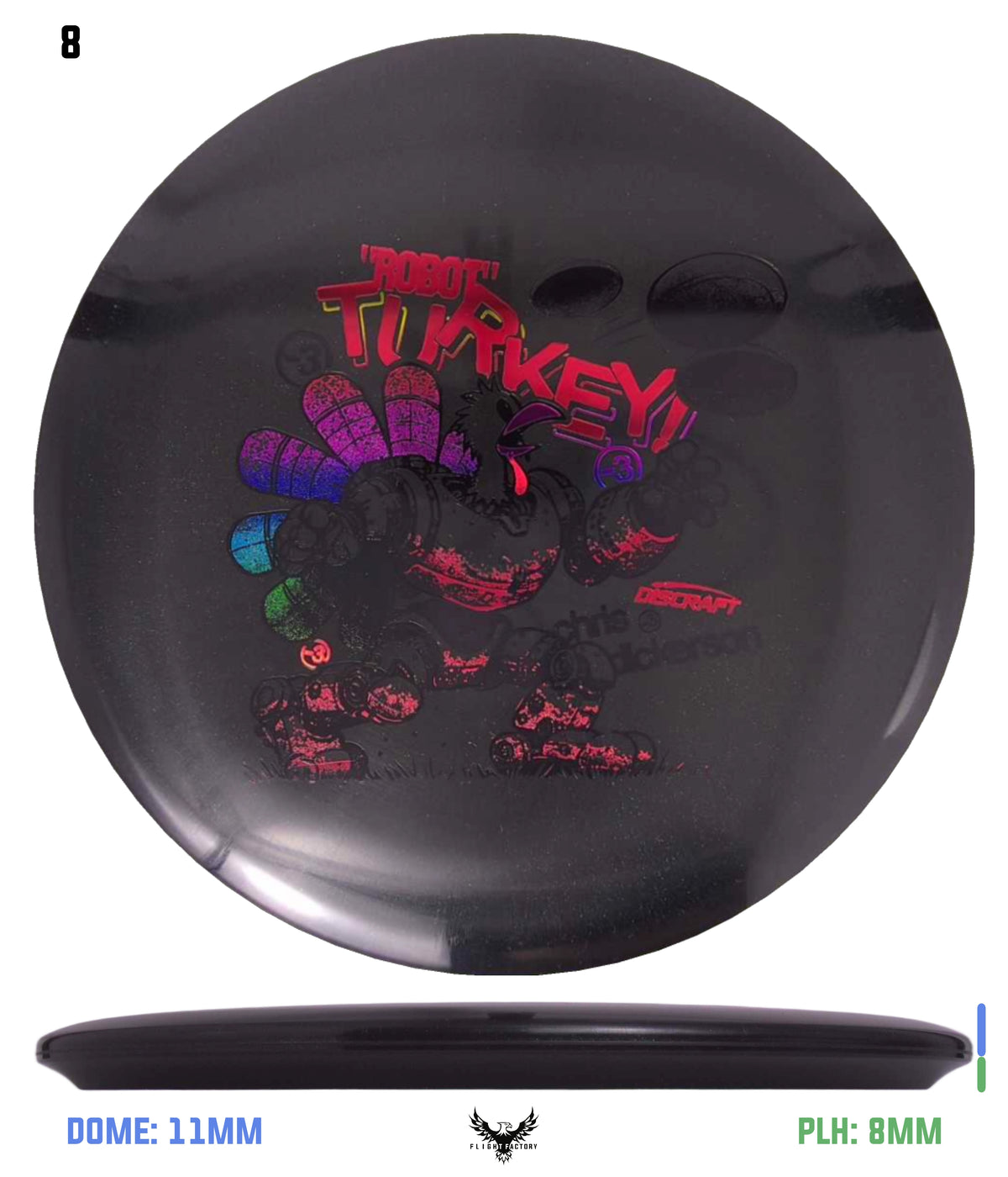 Discraft Tri-Foil Colorshift Z Buzzz - Chris Dickerson Robot Turkey