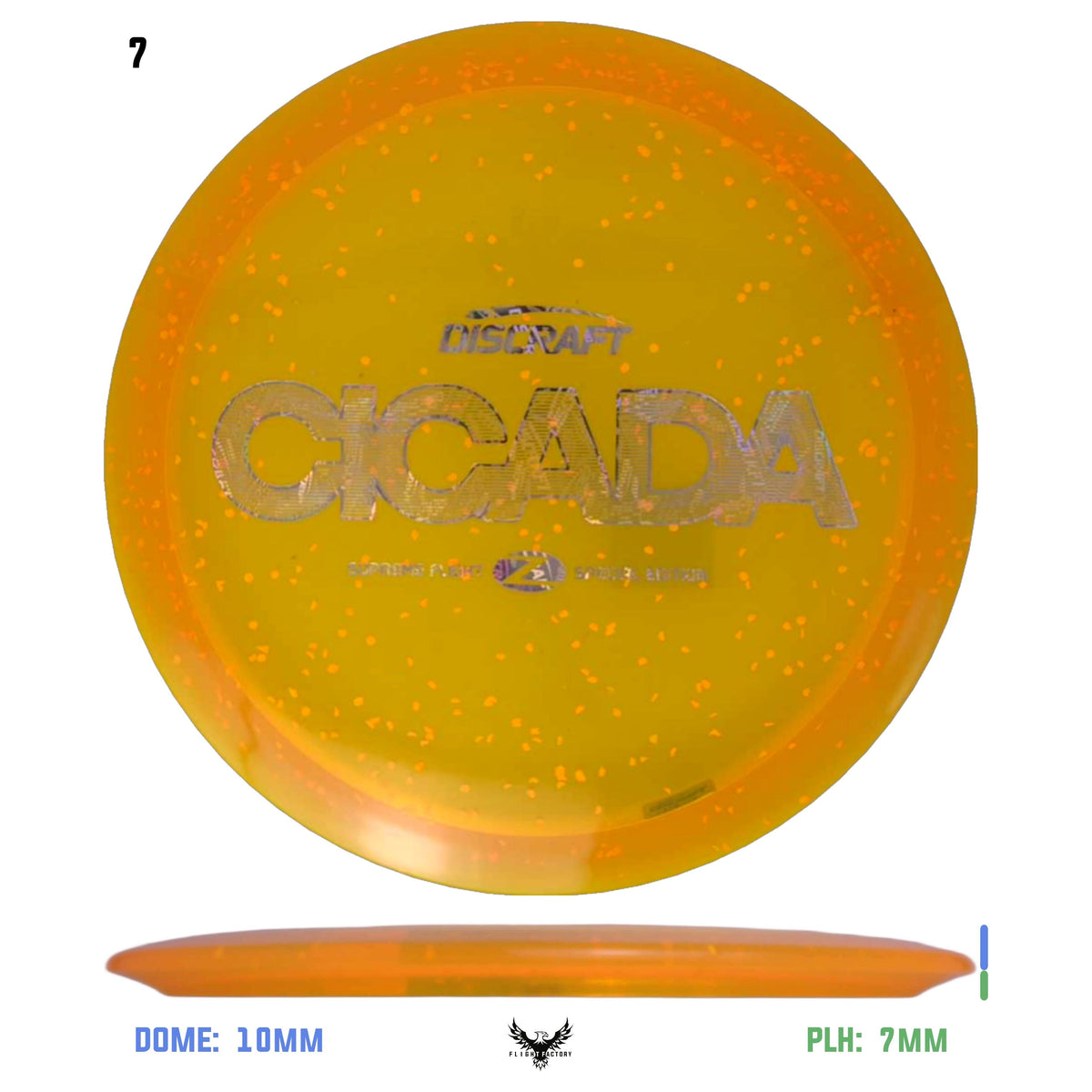 Discraft Shredded Orange Confetti CryZtal Cicada - Supreme Flight Open 2025