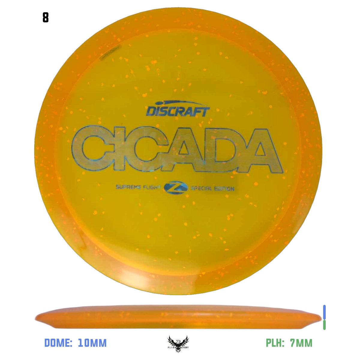 Discraft Shredded Orange Confetti CryZtal Cicada - Supreme Flight Open 2025