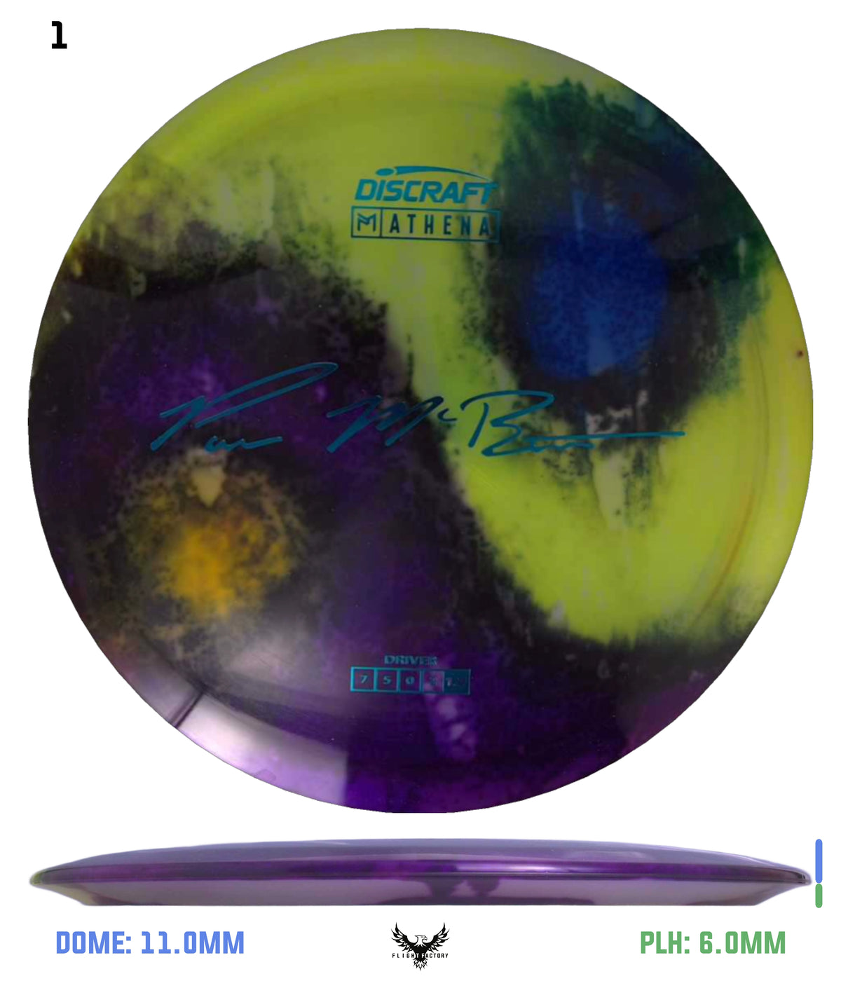 Discraft Paul McBeth Fly Dye Z Athena - Signature Stamp