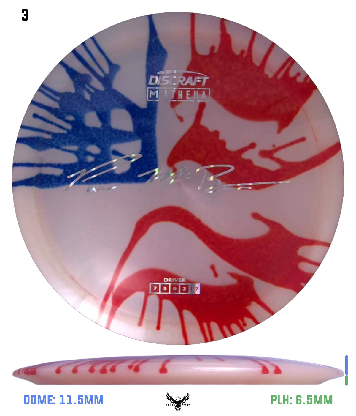 Discraft Paul McBeth Fly Dye Z Athena - Signature Stamp