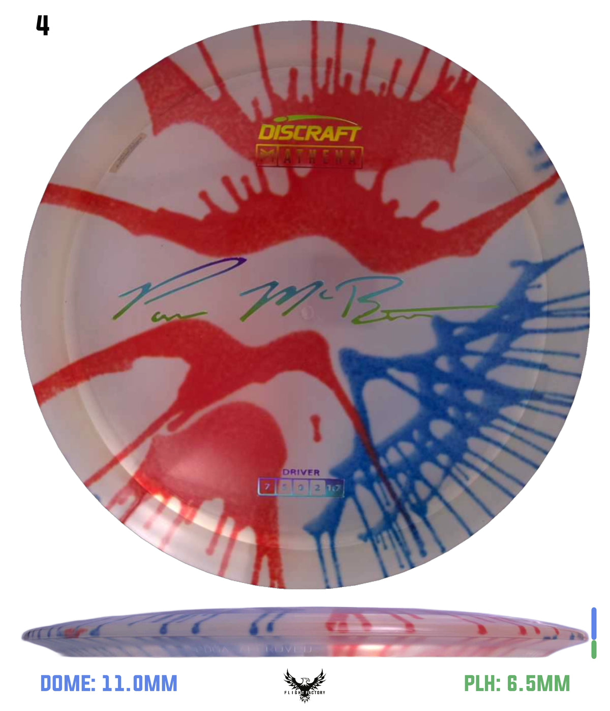 Discraft Paul McBeth Fly Dye Z Athena - Signature Stamp