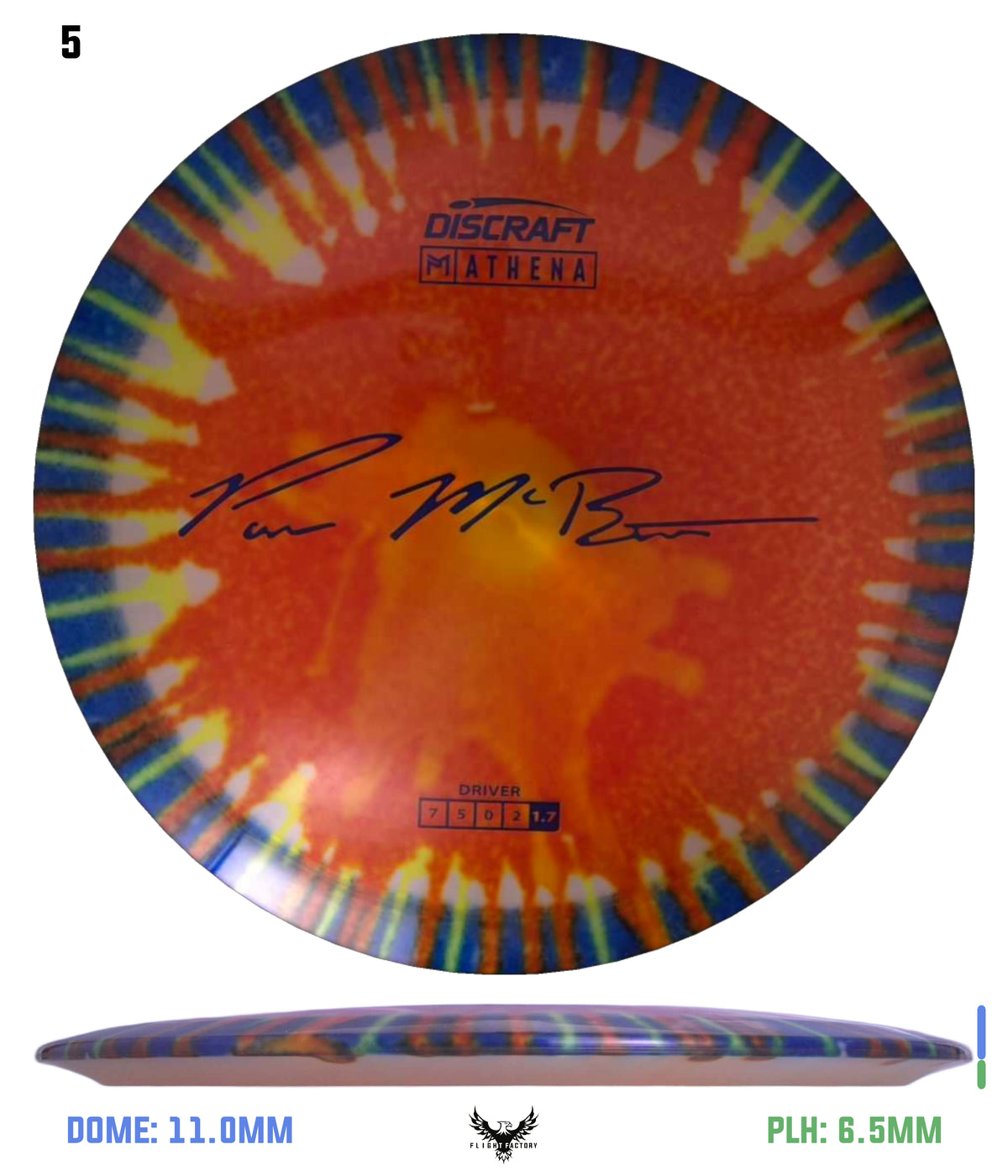 Discraft Paul McBeth Fly Dye Z Athena - Signature Stamp