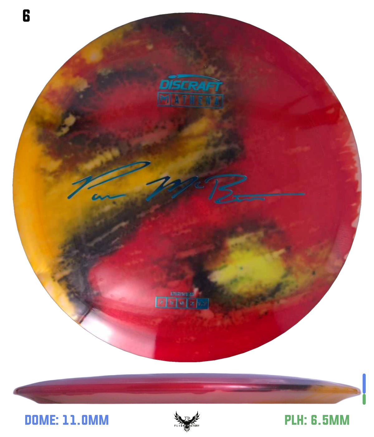 Discraft Paul McBeth Fly Dye Z Athena - Signature Stamp
