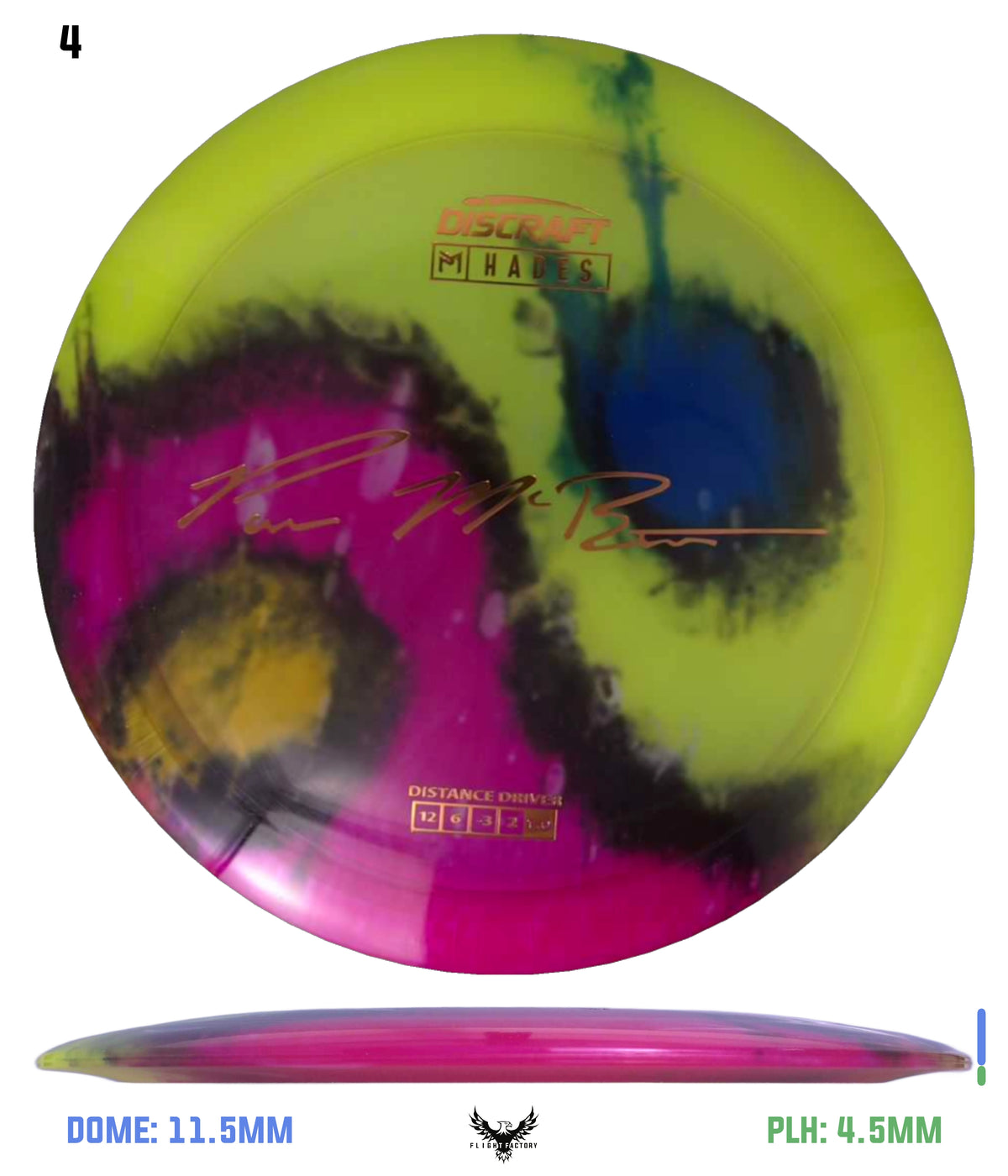 Discraft Paul McBeth Fly Dye Z Hades - Signature Stamp