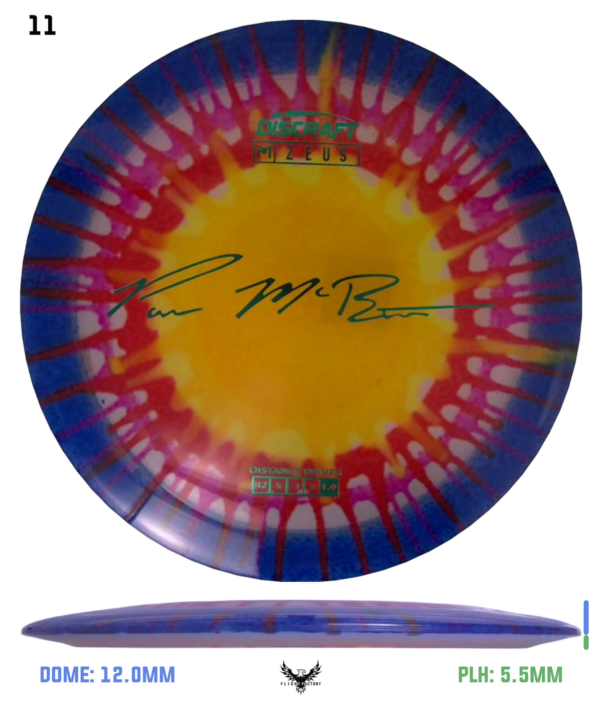Discraft Paul McBeth Fly Dye Z Zeus - Signature Stamp