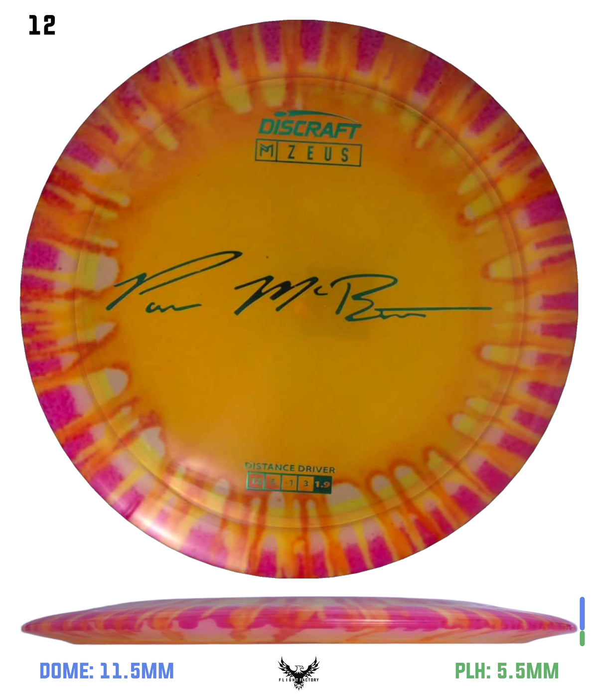 Discraft Paul McBeth Fly Dye Z Zeus - Signature Stamp