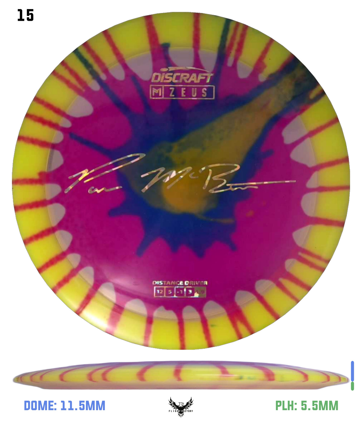 Discraft Paul McBeth Fly Dye Z Zeus - Signature Stamp