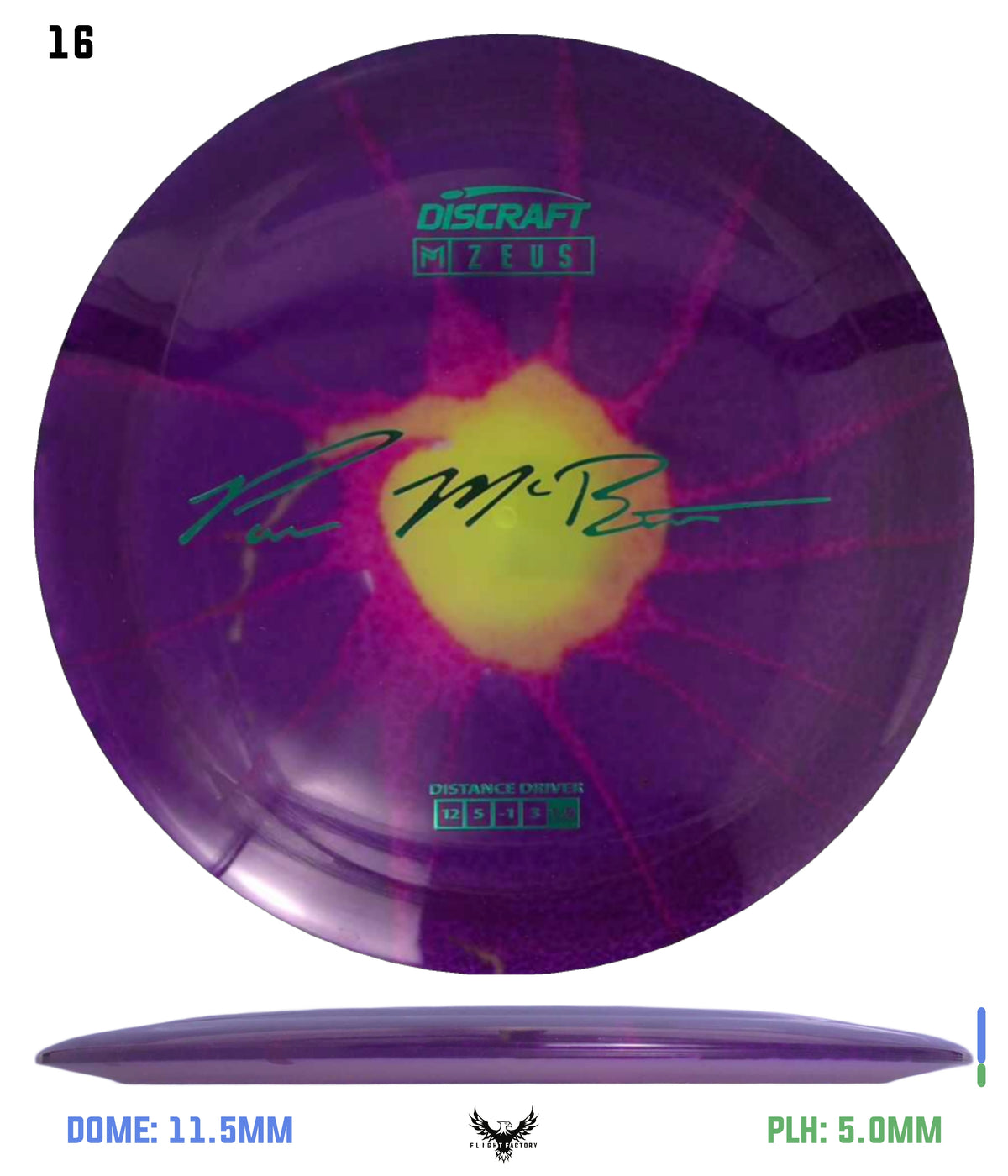 Discraft Paul McBeth Fly Dye Z Zeus - Signature Stamp