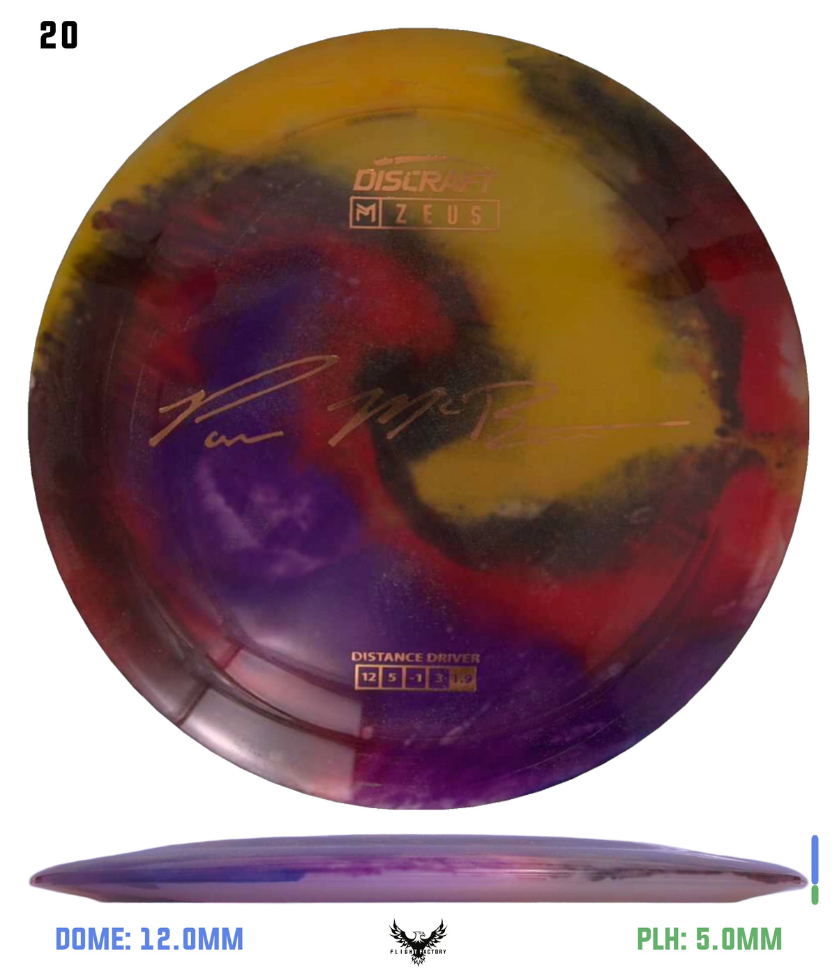Discraft Paul McBeth Fly Dye Z Zeus - Signature Stamp