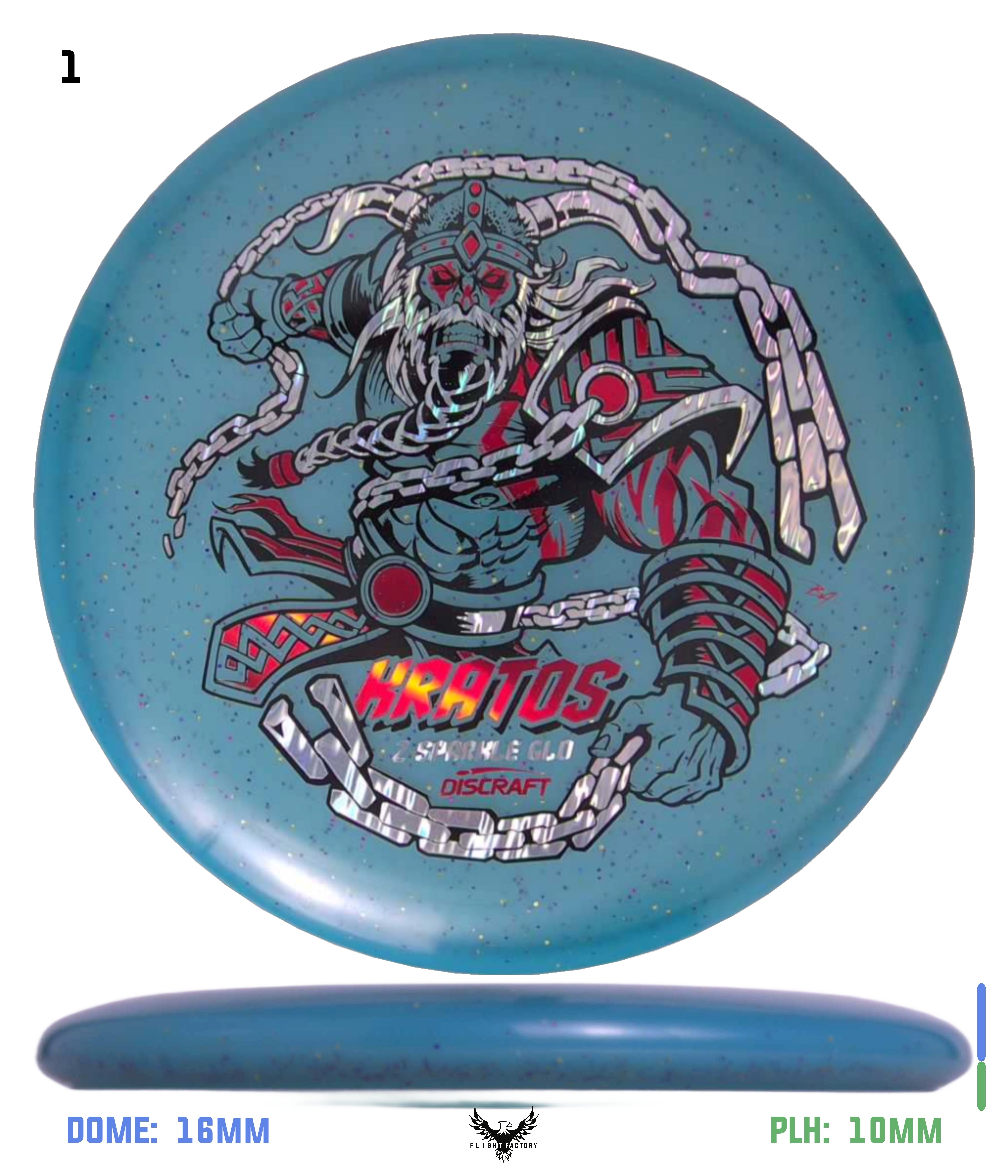 Discraft Paul McBeth Z Glo Sparkle Kratos - Ledgestone Wave 1