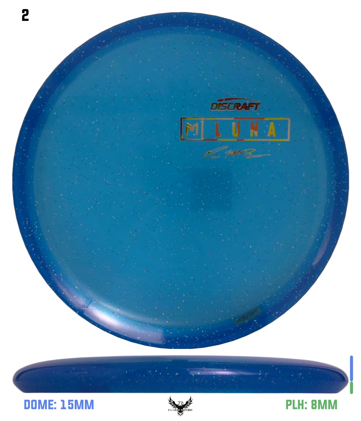 Discraft Paul McBeth Z Sparkle Luna - McBeth Signature Logo