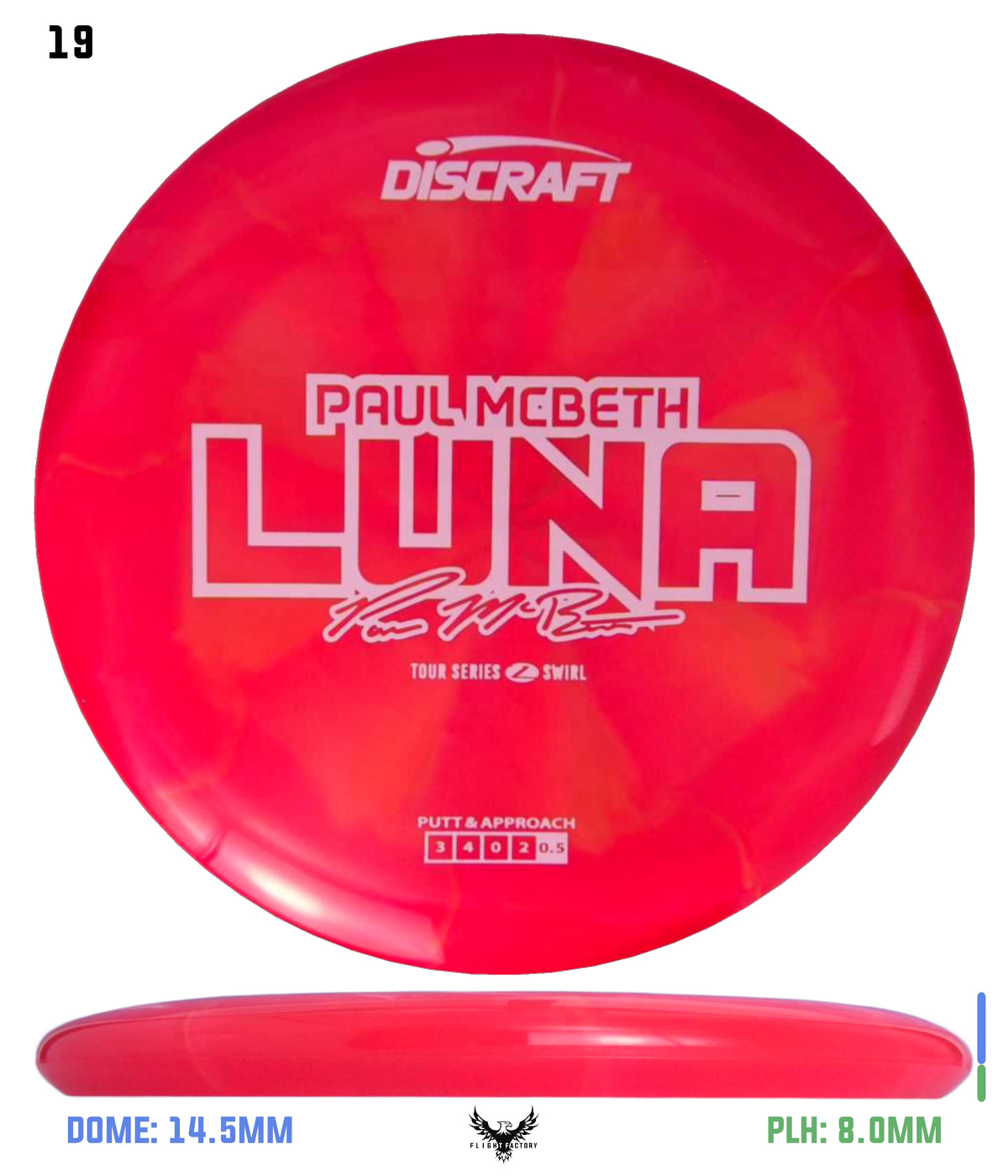 Discraft Paul McBeth 2025 Tour Series Z Swirl Luna