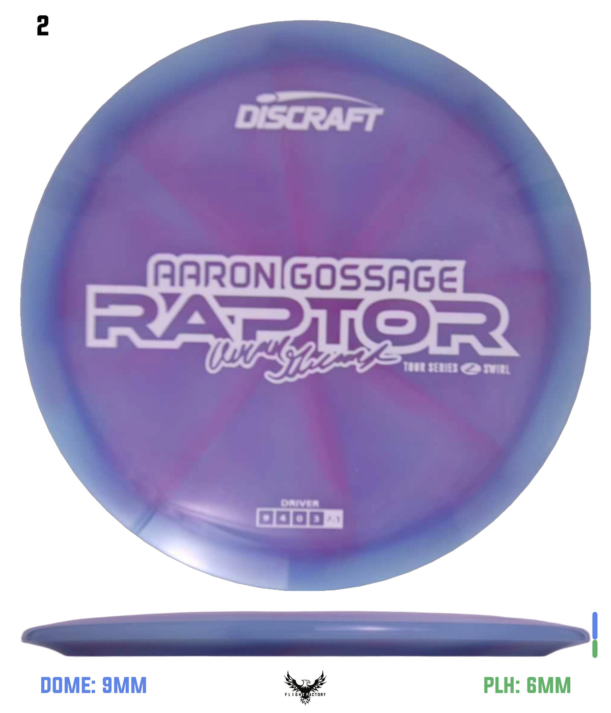 Discraft Aaron Gossage 2025 Tour Series Z Swirl Raptor