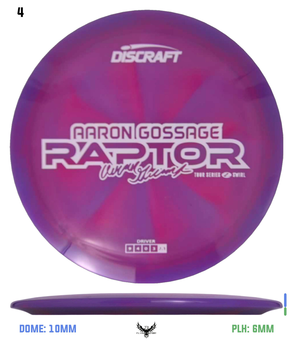 Discraft Aaron Gossage 2025 Tour Series Z Swirl Raptor