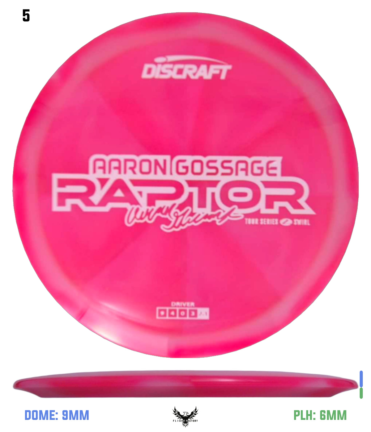 Discraft Aaron Gossage 2025 Tour Series Z Swirl Raptor