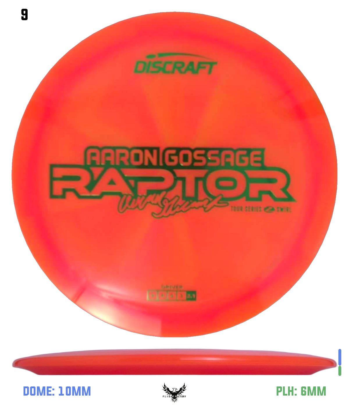 Discraft Aaron Gossage 2025 Tour Series Z Swirl Raptor