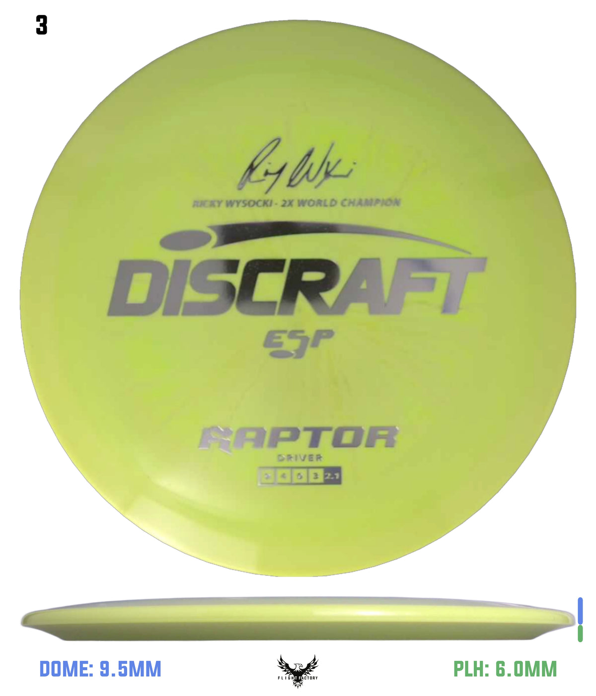 Discraft ESP Raptor - Ricky Wysocki Signature Series
