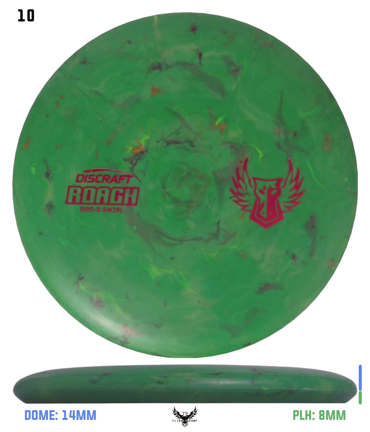 Discraft Brodie Smith Bro-D Swirl Roach - Darkhorse Mini Stamp